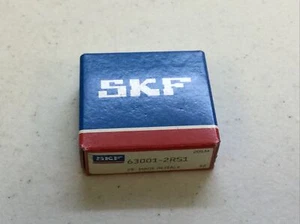 NEW SKF 63001 2RS1 DEEP GROOVE BALL BEARING RUBBER SEALED 12x28x12, FREE SHIP - Foto 1 di 6