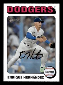 2024 Topps HERITAGE ENRIQUE HERNANDEZ BORDE BLANCO ESQUIVA PARALELO #475 - Imagen 1 de 2