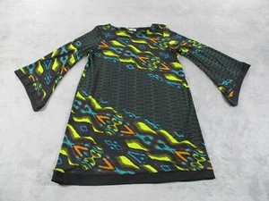 SOHO Apparel Womens Large Shift Dress Lightweight Multicolored Flared Sleeve EUC - Picture 1 of 8