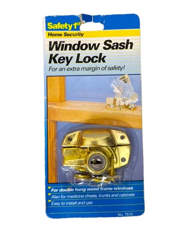 1993 Vintage Sash Locks for Wood Frames Windows or Cabinet Lock by Safety 1st Cover