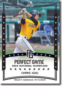 12) CHRIS Christopher GAU - Devil Rays 2014 Leaf *PERFECT GAME*  Baseball RC LOT