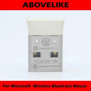 USB Dongle Transceiver Receiver 1384 White 4 Microsoft Wireless Bluetrack Mouse - Picture 1 of 3