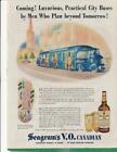 Magazine Ad - 1945 - Seagram's V.O. Whiskey - World War 2 - Future Buses