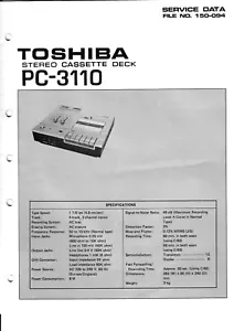 Manuale di servizio per Toshiba PC-3110 - Foto 1 di 1