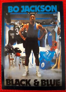1990 Promo - Bo Jackson - Black & Blue Card - Picture 1 of 4