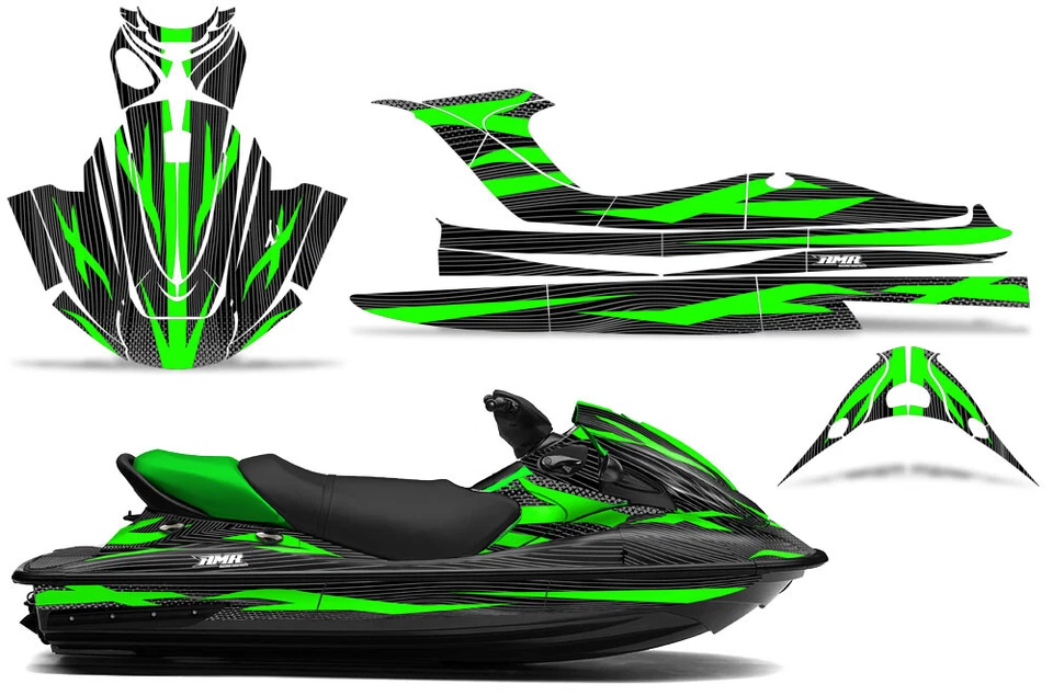 Kit de calcomanías adhesivas gráficas para moto acuática para Kawasaki STX15F 2003-2019 VERDE ZOOTED Foto 1 de 2