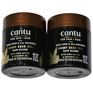 2 Pack Cantu For Skin & Hair Pure Natural Hemp Seed Oil Raw Blend Shea 5.5oz - Picture 1 of 1