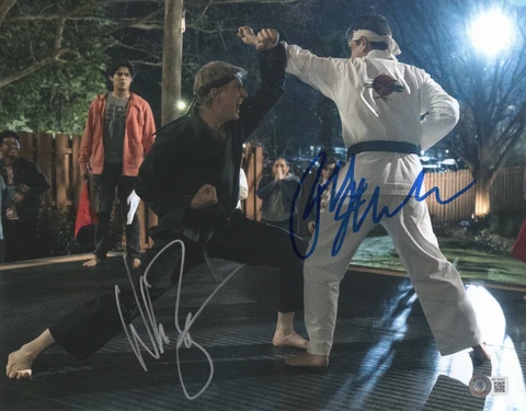 RALPH MACCHIO WILLIAM ZABKA SIGNED AUTOGRAPH COBRA KAI 11X14 PHOTO BAS BECKETT Cover