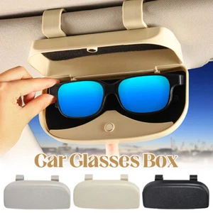 Car Glasses Box Portable Car Sunglasses Holder In The Car Driving Glasses Holder - Foto 1 di 17