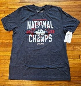 UConn Men’s Basketball 2023 National Champions T Shirt Homefield Gray Size Large - Picture 1 of 6