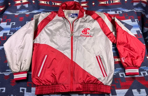 VTG Washington State Cougars Pro Player Jacket 90s jersey WSU L XL windbreaker Cover