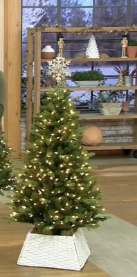 Belén Luces Metal Copo de Nieve Hexágono Árbol de Navidad Collar en Blanco Foto 1 de 4