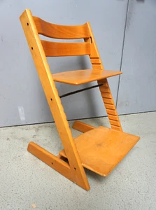 Stokke Tripp Trapp Kinderstuhl Treppenhochstuhl Hochstuhl Holz Vintage (F025-568 - Bild 1 von 6