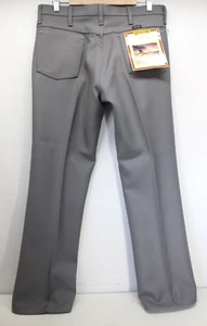 NWT WRANGLER WRANCHER PANTS MEN'S 35x30 GRAY POLY BOOT CUT WESTERN SLACKS - Picture 1 of 5