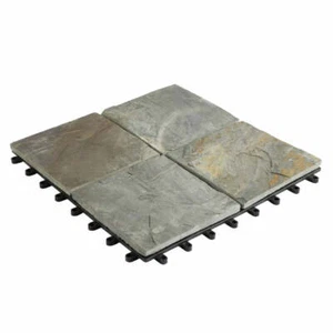 Terrassenfliese WPC Naturstein 30x30 cm Balkon Klickfliese -11er SPARSET für 1m² - Bild 1 von 8