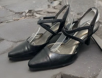 Zapatos de salón NATURALIZER para mujer 5 M KaiserN NEGROS con correa cruzada y tacones Foto 1 de 4