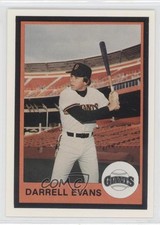 1983 Mother's Cookies San Francisco Giants Stadium Giveaway Darrell Evans #9