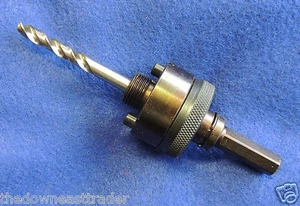 Industrial Hole Saw Arbor Mandrel 3/8" Shank Fits 1-1/4"-6" Saws Forney #20758 - Picture 1 of 2