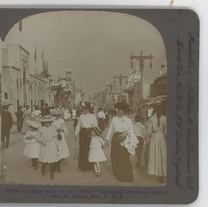 Mirando hacia el este en el lucio Feria Mundial de St. Louis Keystone Stereoview 1904 - Imagen 1 de 4