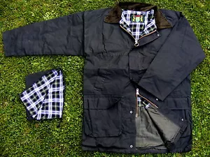Übergröße : Original England Herren Wachsjacke in Oliv-Grün 4XL - Bild 1 von 3