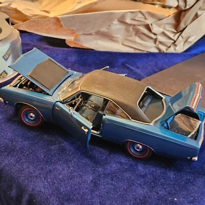 Danbury Mint 1968 Plymouth Road Runner 1:24 eléctrico azul sin caja ni papeles Foto 1 de 4