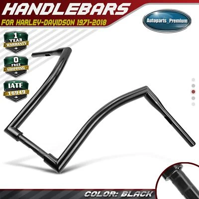 Manillar negro 18" para Harley-Davidson Dyna Fatboy Sportster 71-18 MHB3008BK Foto 1 de 4