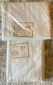 Vintage Sears New Perma Prest Muslin Sheet Set Twin XL (1-Fitted/1-Flat) White - Picture 1 of 1