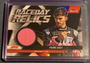 2024 Topps Finest Formula 1 F1 Pierre Gasly RDR-GAS Raceday Relics Black /10 - Picture 1 of 2