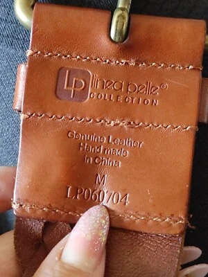 Linea Pelle Woven Wide Genuine Leather Handmade Belt Womens Sz M - Image 1 of 4