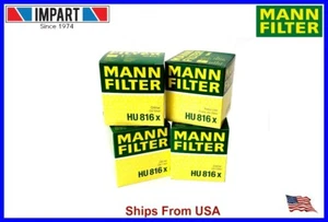 BMW 4 Oil Filter 11 42 7 541 827 MANN HU816x Qnt. 4 - Picture 1 of 1