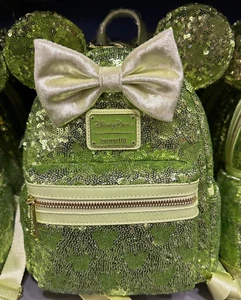 Disney Parks 2025 Tinker Bell grün Pailletten Loungefly Rucksack Tasche - BRANDNEU - Bild 1 von 5