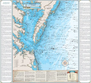 Laminierte Virginia Schiffswrackkarte - großartige nautische Kunstdruckkarte - Bild 1 von 1
