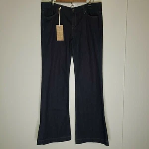NWT KASIL 32 Heritage Wide Flare Blue JEANS Stretch Denim EMERSON DEMOCRACY Boot - Picture 1 of 7