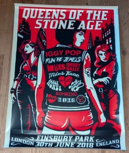 QUEENS OF THE STONE AGE Concert Poster - Finsbury Park England 2018 - Picture 1 of 3