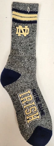 NCAA Notre Dame Fighting Irish Men's Socks, New (GRAY MARBLED) Cover