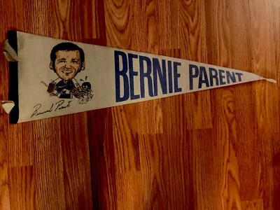 1970S BERNIE PARENT SPORTICATURE PENNANT PELKOWSKI NHL HOCKEY GOALIE AHL WHA OHA - Image 1 of 4