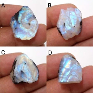Maravillosa piedra lunar azul llamativa arco iris piedra preciosa suelta áspera para hacer joyas - Imagen 1 de 13