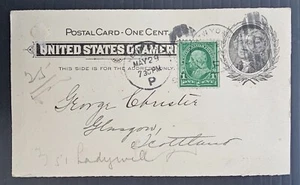 1899 United States Postcard 1c stamp cd New York - Bild 1 von 2
