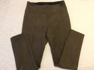 Andrew Marc braune Wildlederimitat Hose Leggings genäht Damen Medium Stretch - Bild 1 von 5
