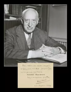 André Maurois (1885-1967) - Écrivain français - Carte de visite autographe signé - Foto 1 di 4
