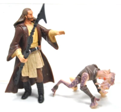 Star Wars Lot Figures Qui-Gon Jinn Episode 1 & Sebulba Power of the Jedi - Image 1 of 4