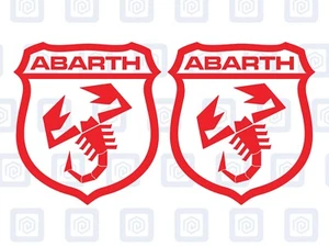 Fiat Abarth 500 595 695 Wappen Skorpion Aufkleber Sticker Paar (2er Set) - Bild 1 von 13