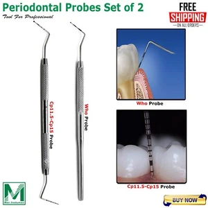 Sonde parodontali dentali sonda esame dentale OMS, 11,5/Cp-15 profondità tascabile - Foto 1 di 5