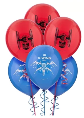 Globos de látex Star Wars 7 El Despertar de la Fuerza | Suministros de fiesta de cumpleaños para niños 6ct. Foto 1 de 3