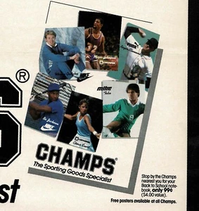 1987 Champs Ad Flyer/Poster, Gretzky, Bo, Clemens, Tatu, Magic, Chris Evert - Bild 1 von 5