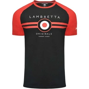 Camiseta retro informal cuello redondo Lambretta Target Raglan para hombre - Imagen 1 de 6