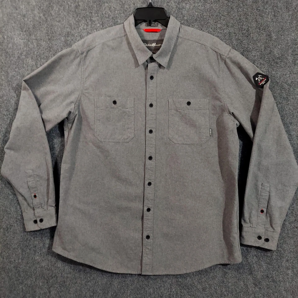 Eddie Bauer Shirt Mens TXL Gray Mountain Ops Classic Fit Cotton Long Sleeve - Image 1 of 4