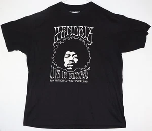 Camisa Jimi Hendrix Para Hombres 2XL Negra Live In Concert Banda Camiseta Rock Karl Ferris - Imagen 1 de 6