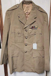 WW2 Canadian Armed Forces Khaki Service Officers Tunic 1940 Military - Picture 1 of 14