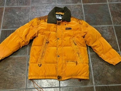 ~~Vintage First Down Jacket Puffer Coat Size M Sherpa Collar - Image 1 of 4